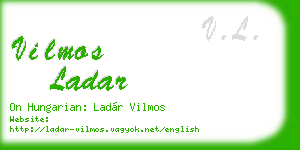 vilmos ladar business card